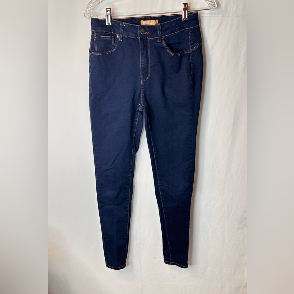 BUTT I Love You Wax Jean Dark Blue Denim Jeans Size 9 Junior Skinny
